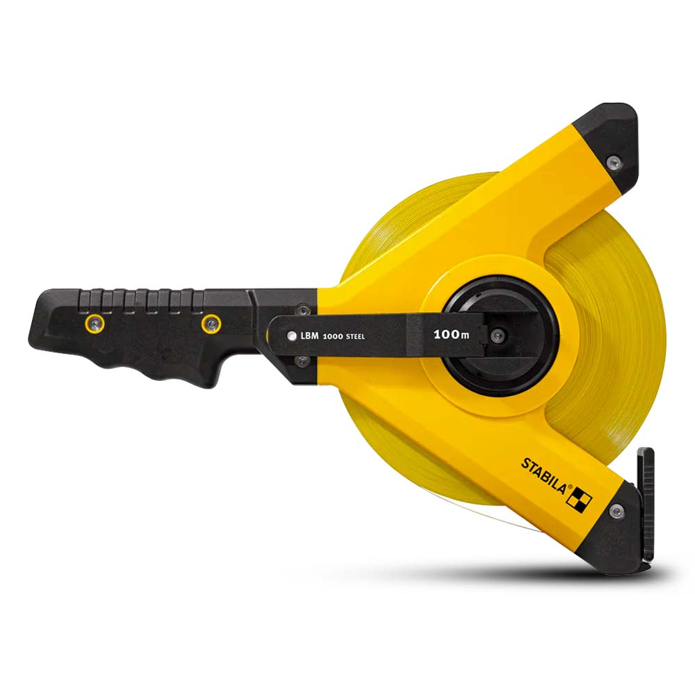Stabila 19653 100m Steel Blade Metric Scale Open Reel Tape