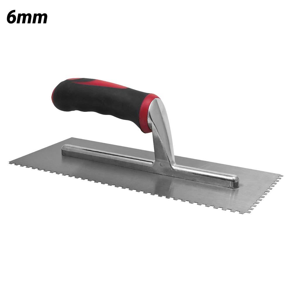 DTA BSTR6 6mm Stainless Steel Adhesive Trowel with Rubber Handle