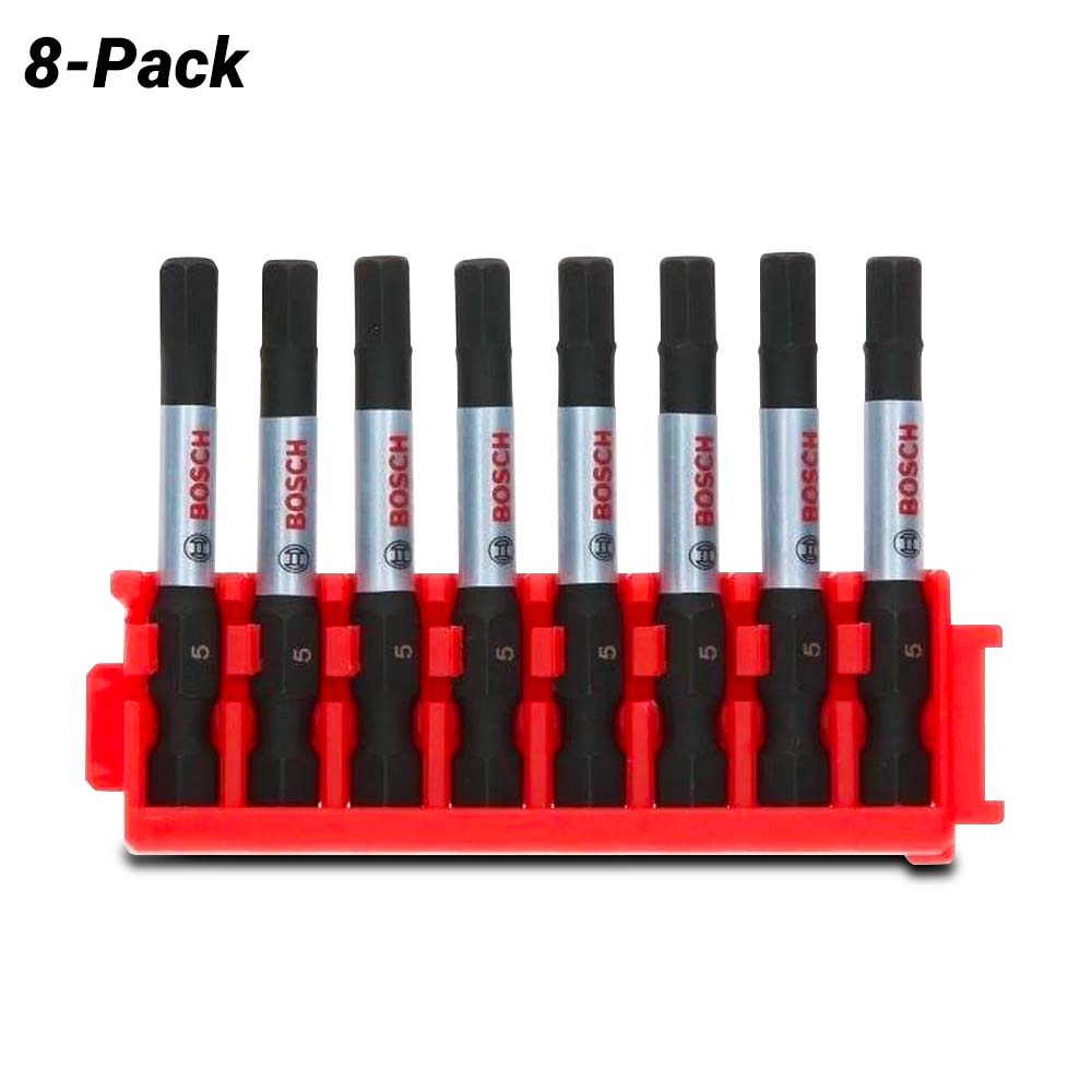 Bosch HEX 5MM PB CLIP 8PK (2.610.050.961) 8-Pack Impact Tough Modular Hex5 1/4" x 50mm Screwdriver Bit Set