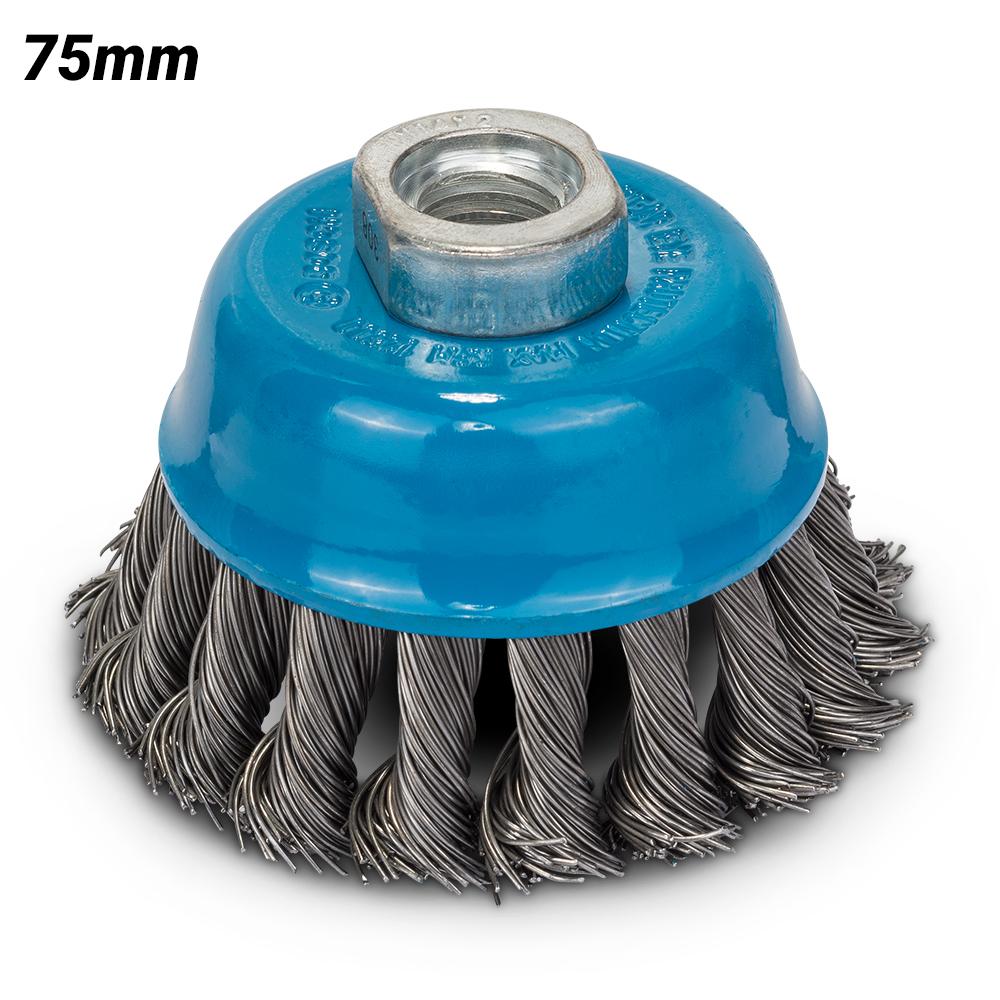 Bosch 1.608.622.029 75mm Knotted 0.5mm Steel Wire Cup Brush