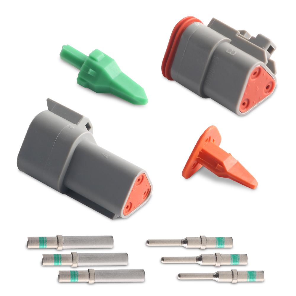 Daytona DCON3P Deutsch Weatherproof 3 Pin DT Connector Kit