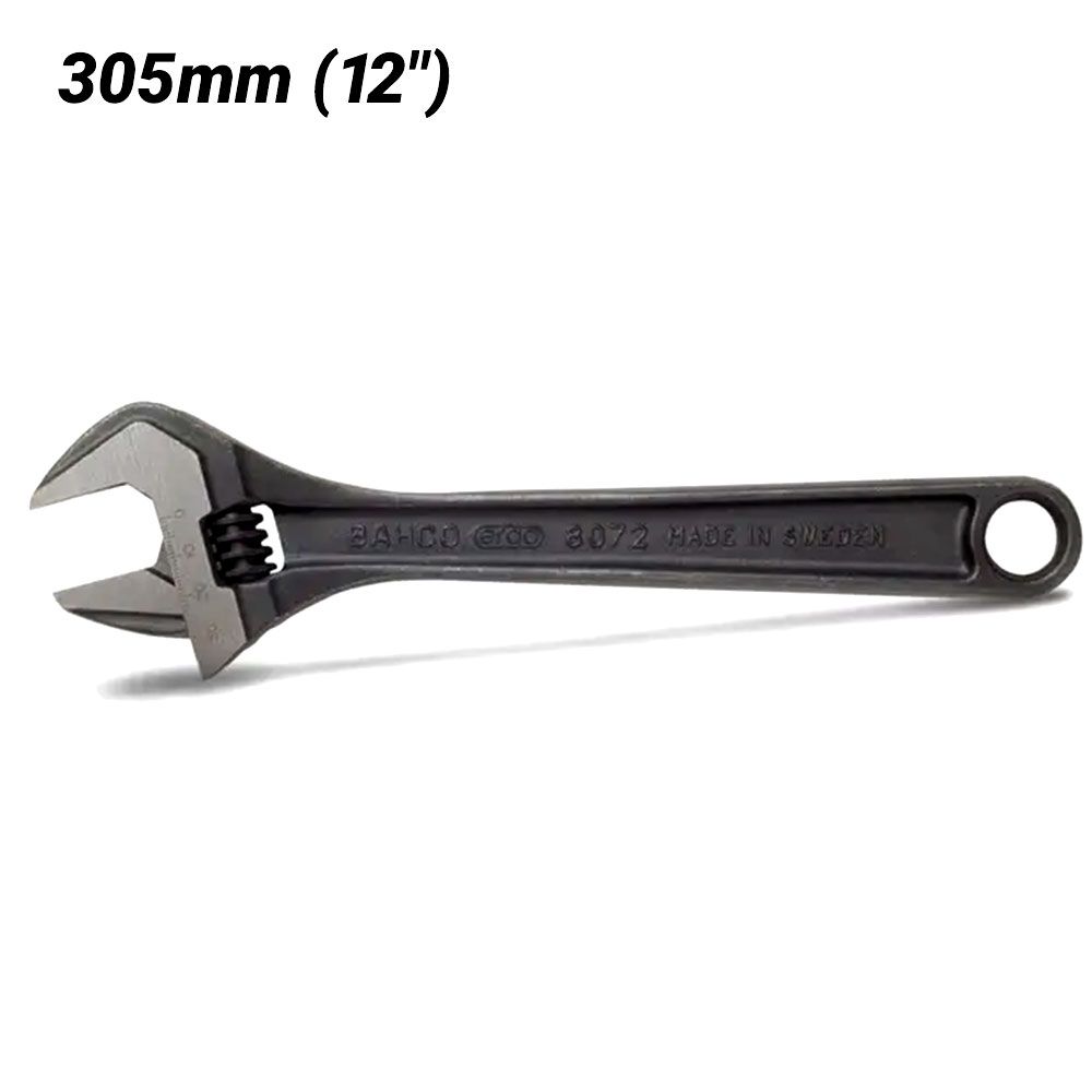 Bahco 8073 305mm Central Nut Adjustable Wrench with Phosphate Finish