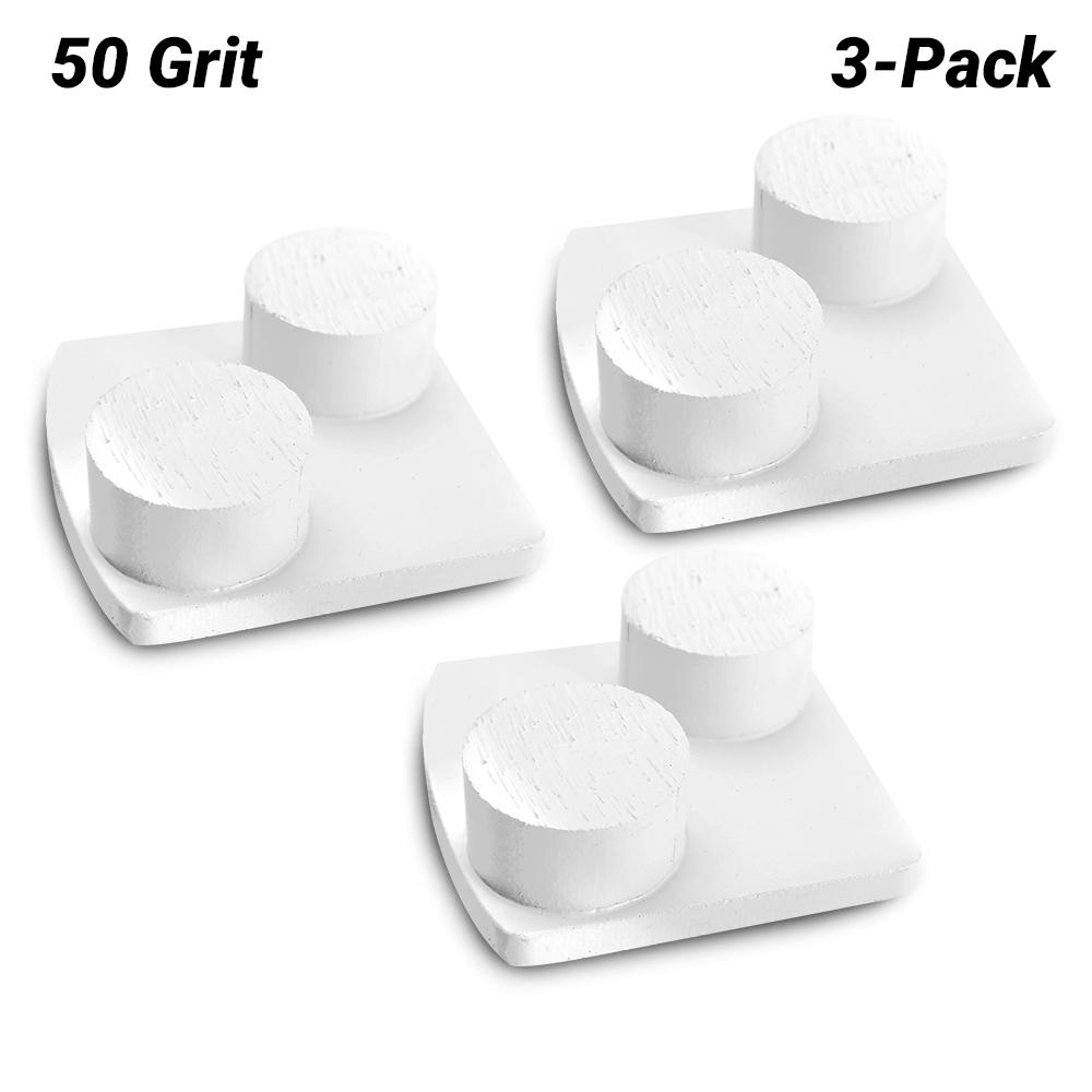 Xtorque XGPM50 50# Grit - Soft Bond Diamond Shoe Plate Pad For Soft - Medium - Hard Concrete - Suits Redi Lock Style Husqvarna & Bayer - 3 Pack Kit