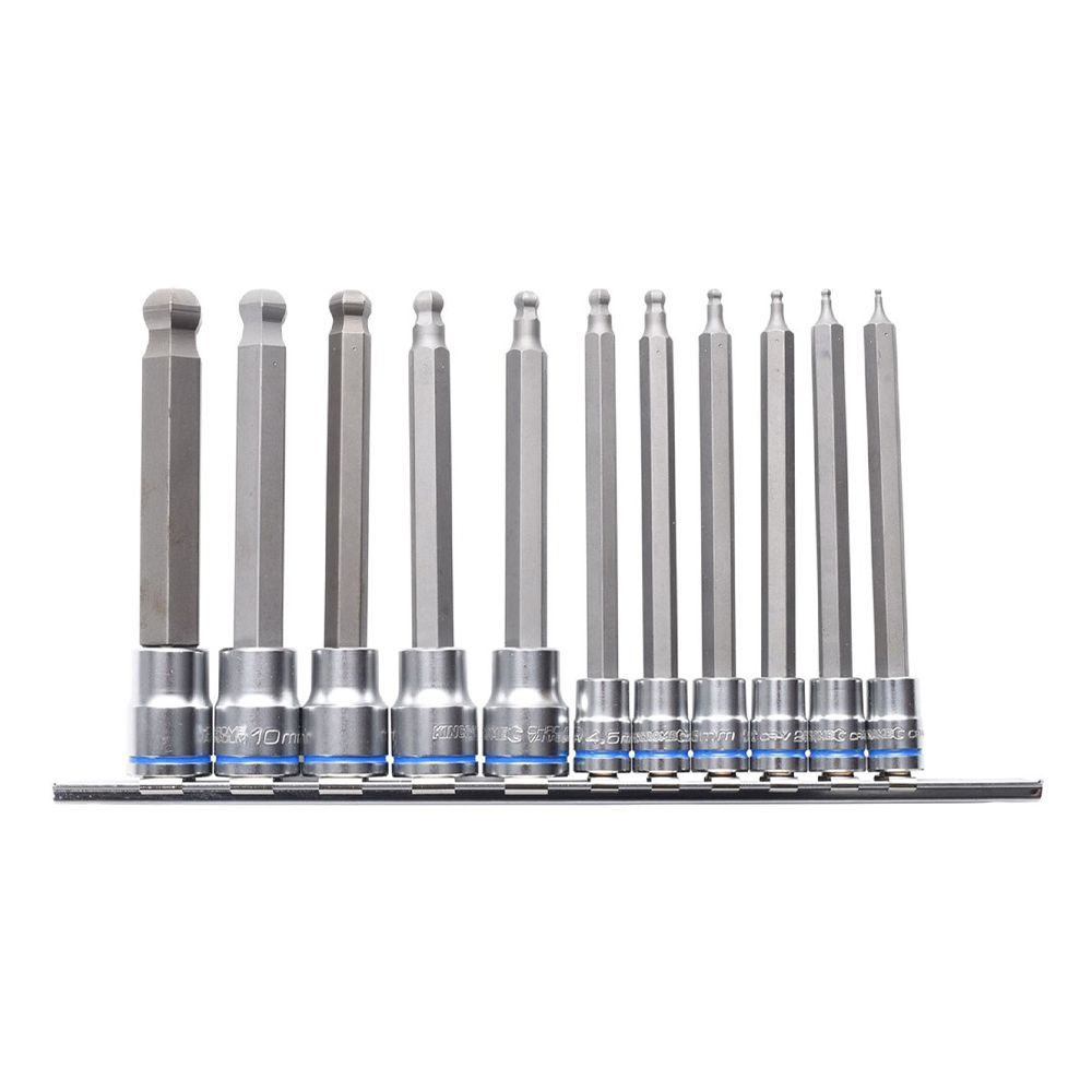 Kincrome K5523 11pce Ball-End Hex Socket Set Long Series 1/4 & 3/8 Drive - Metric