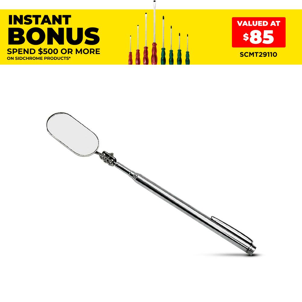 Sidchrome SCMT70186 Oval Telescopic Inspection Mirror