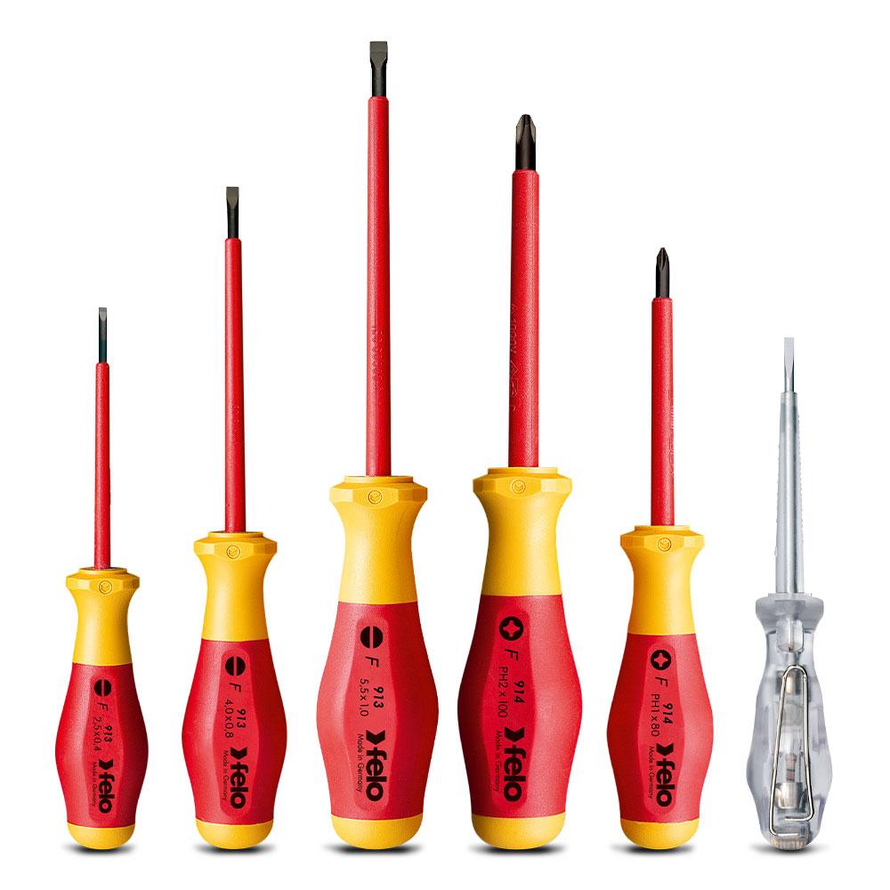 Felo 91396198 6pce 1000V VDE Screwdriver Set