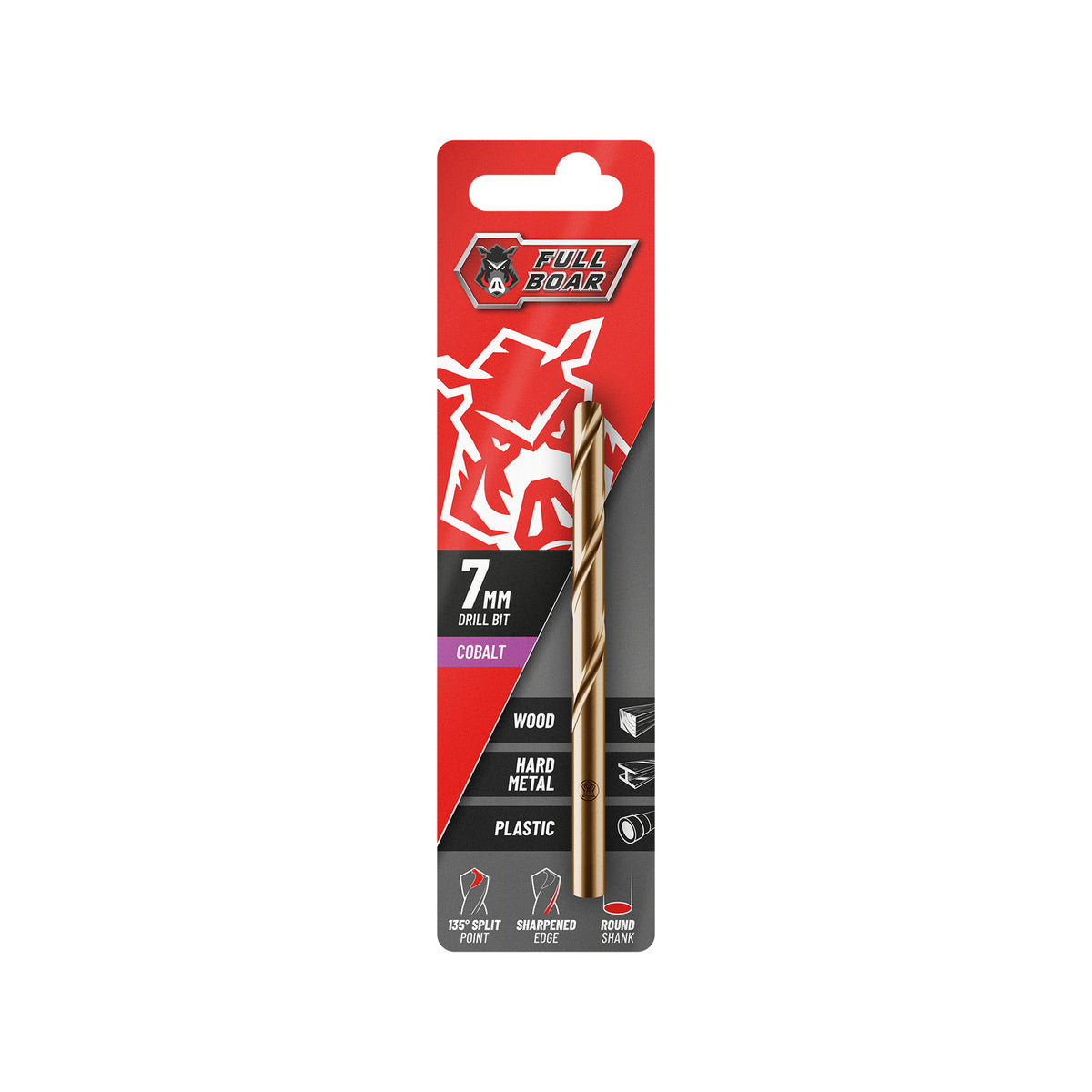 Full Boar 7mm M35 Cobalt Drill Bit