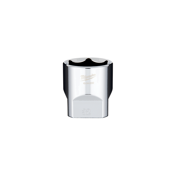 Milwaukee 1/2in Drive 32mm Metric 6-Point Standard Socket 45342032