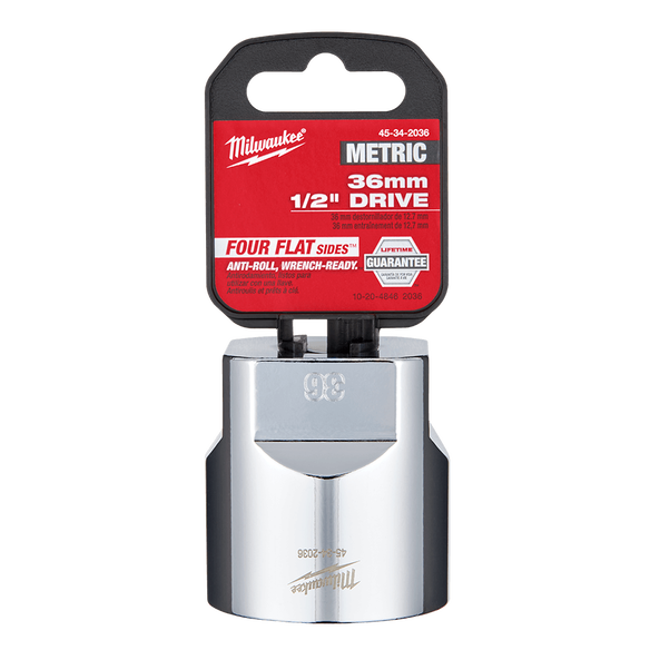 Milwaukee 1/2in Drive 36mm Metric 6-Point Standard Socket 45342036