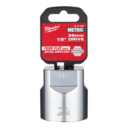 Milwaukee 1/2in Drive 36mm Metric 6-Point Standard Socket 45342036