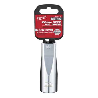 Milwaukee 1/2in Drive 20mm Metric 6-Point Deep Socket 45342120