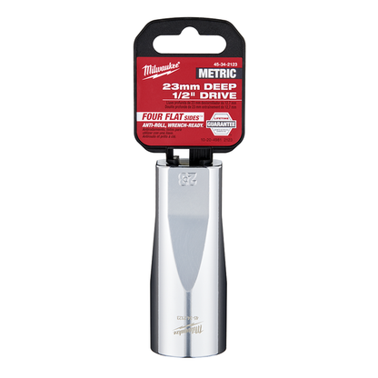 Milwaukee 1/2in Drive 23mm Metric 6-Point Deep Socket 45342123