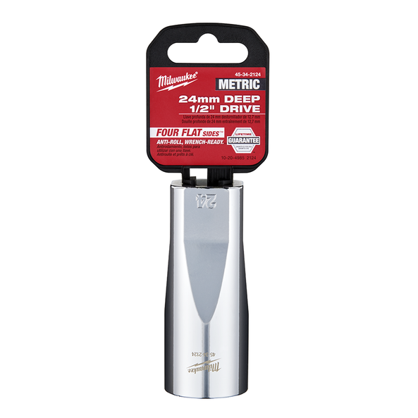 Milwaukee 1/2in Drive 24mm Metric 6-Point Deep Socket 45342124