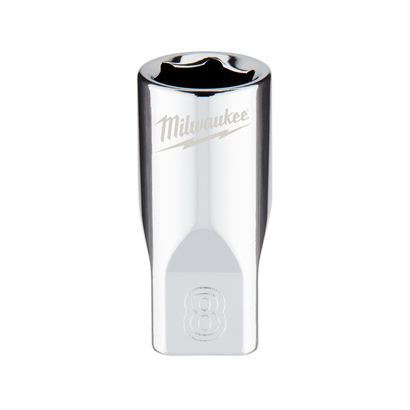 Milwaukee 1/4in Drive 8mm Metric 6-Point Standard Socket 45349034