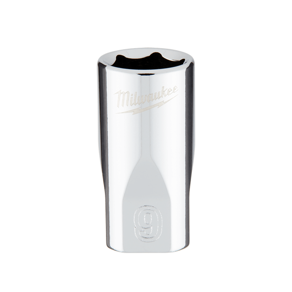 Milwaukee 1/4in Drive 9mm Metric 6-Point Standard Socket 45349035