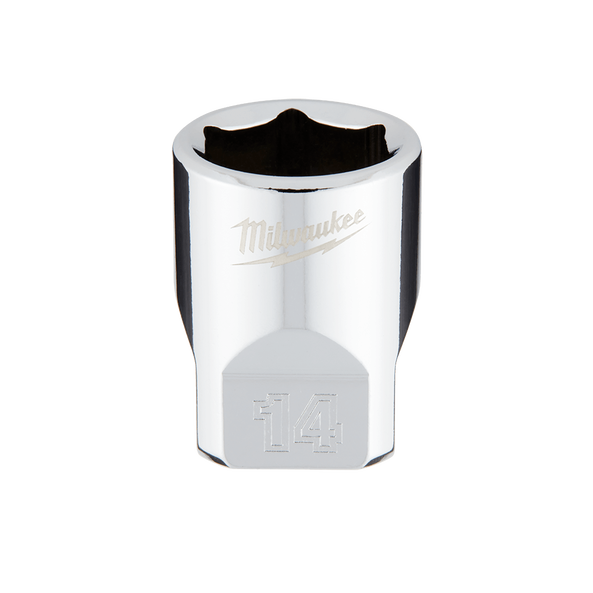Milwaukee 1/4in Drive 14mm Metric 6-Point Standard Socket 45349040
