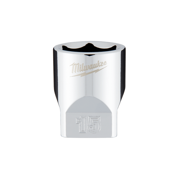 Milwaukee 1/4in Drive 15mm Metric 6-Point Standard Socket 45349041