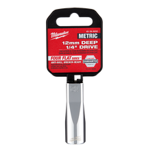 Milwaukee 1/4in Drive 12mm Metric 6-Point Deep Socket 45349050