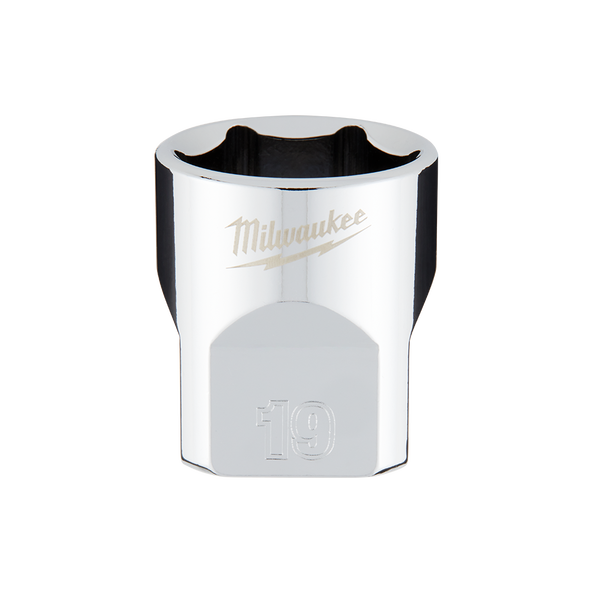 Milwaukee 3/8in Drive 19mm Metric 6-Point Standard Socket 45349089