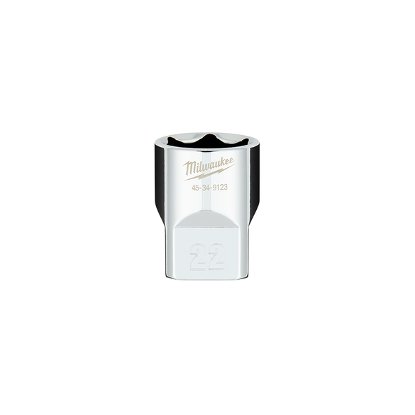 Milwaukee 1/2in Drive 22mm Metric 6-Point Standard Socket 45349123