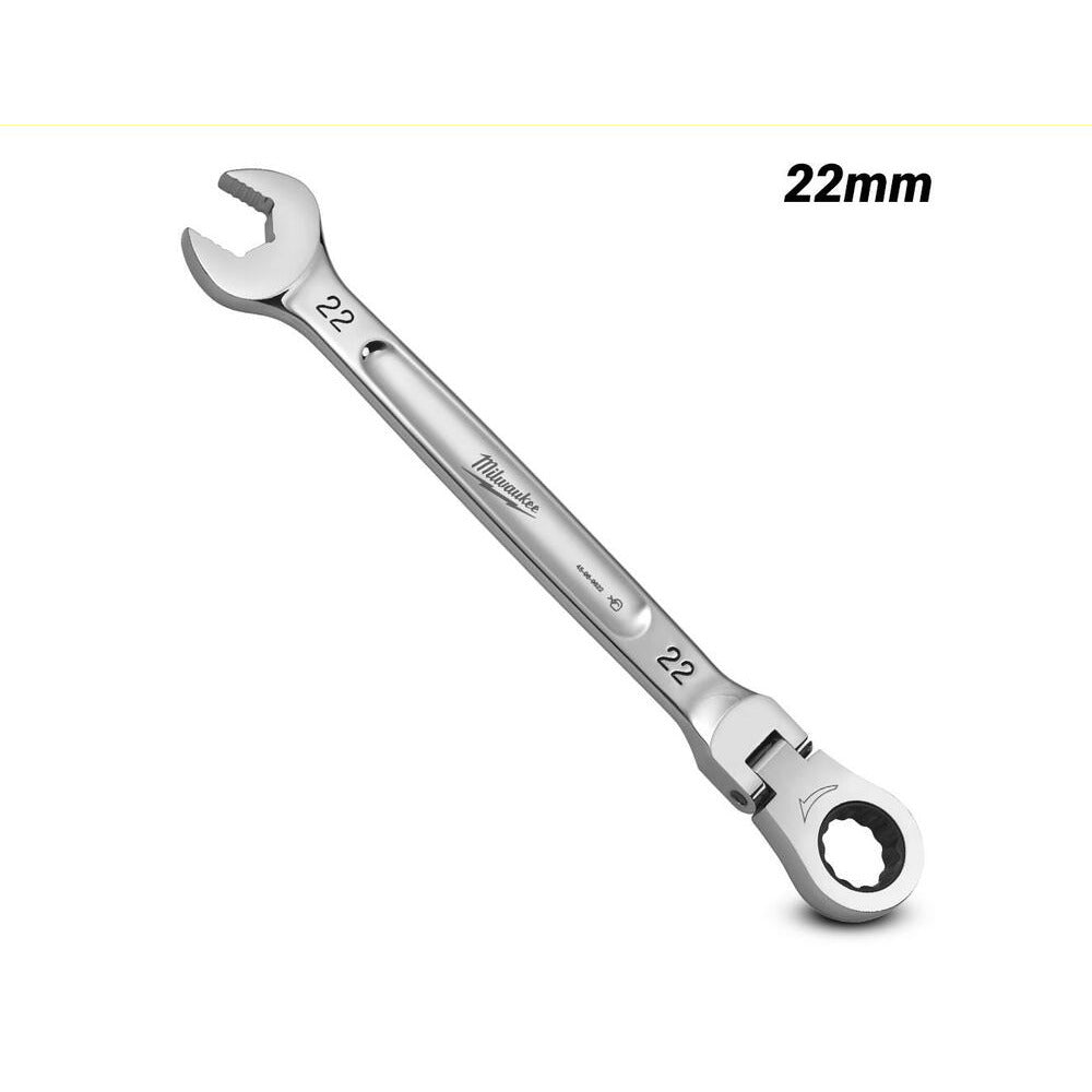 Milwaukee 45969622 22mm Metric Flex Head Ratcheting Combination Wrench