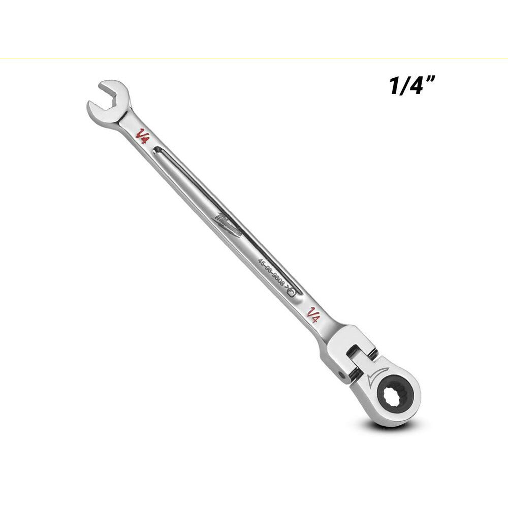 Milwaukee 45969808 1/4” SAE Flex Head Ratcheting Combination Wrench