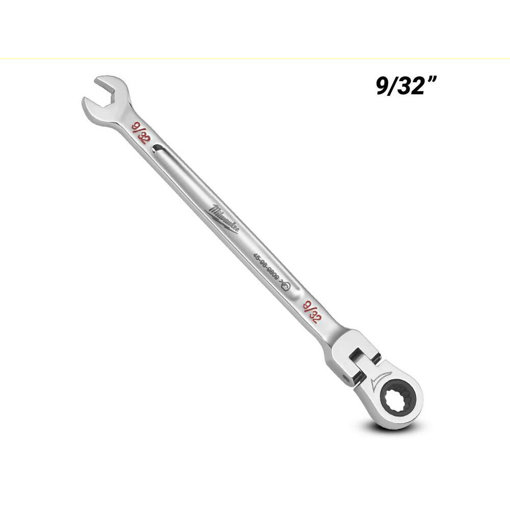 Milwaukee 45969809 9/32” SAE Flex Head Ratcheting Combination Wrench