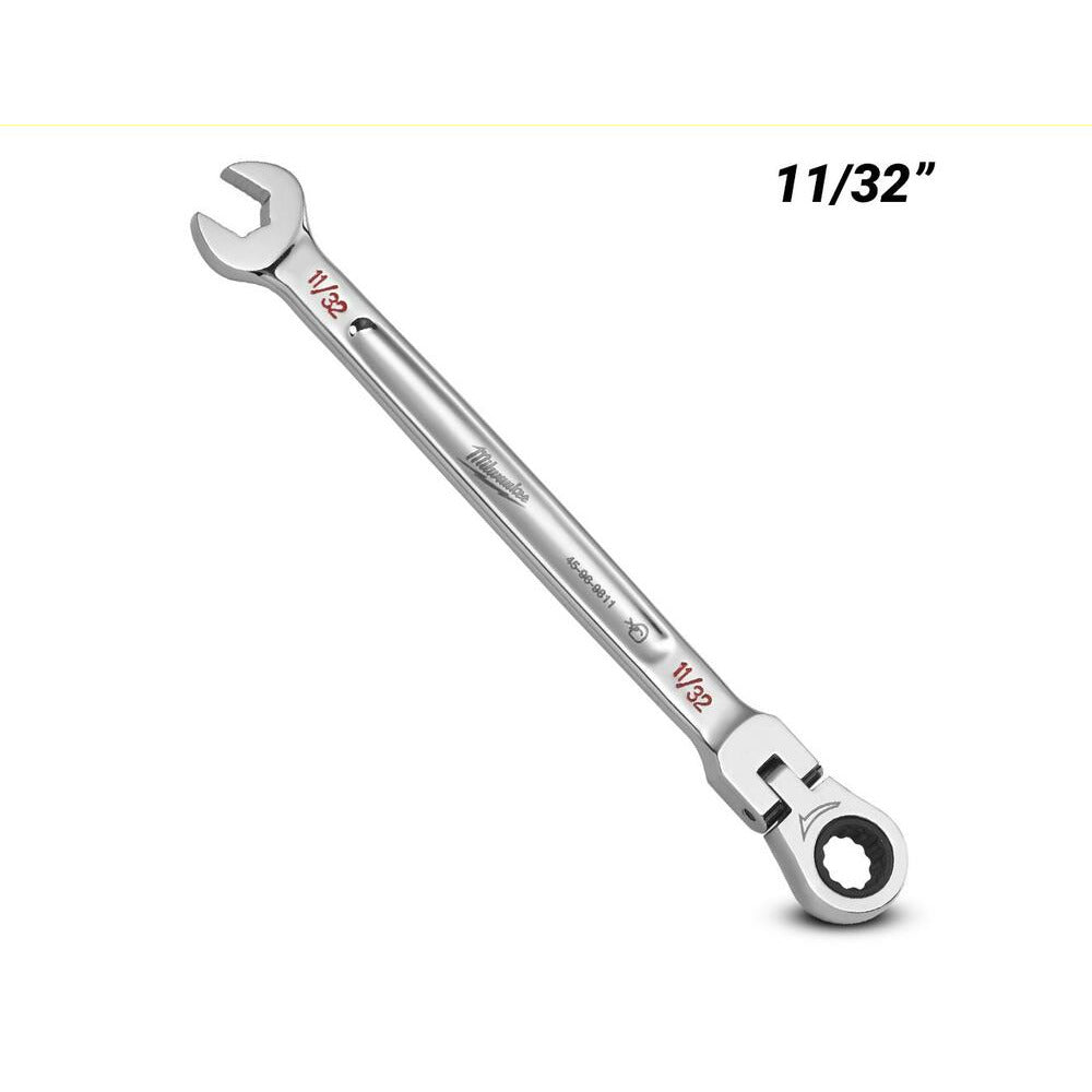 Milwaukee 45969811 11/32” SAE Flex Head Ratcheting Combination Wrench