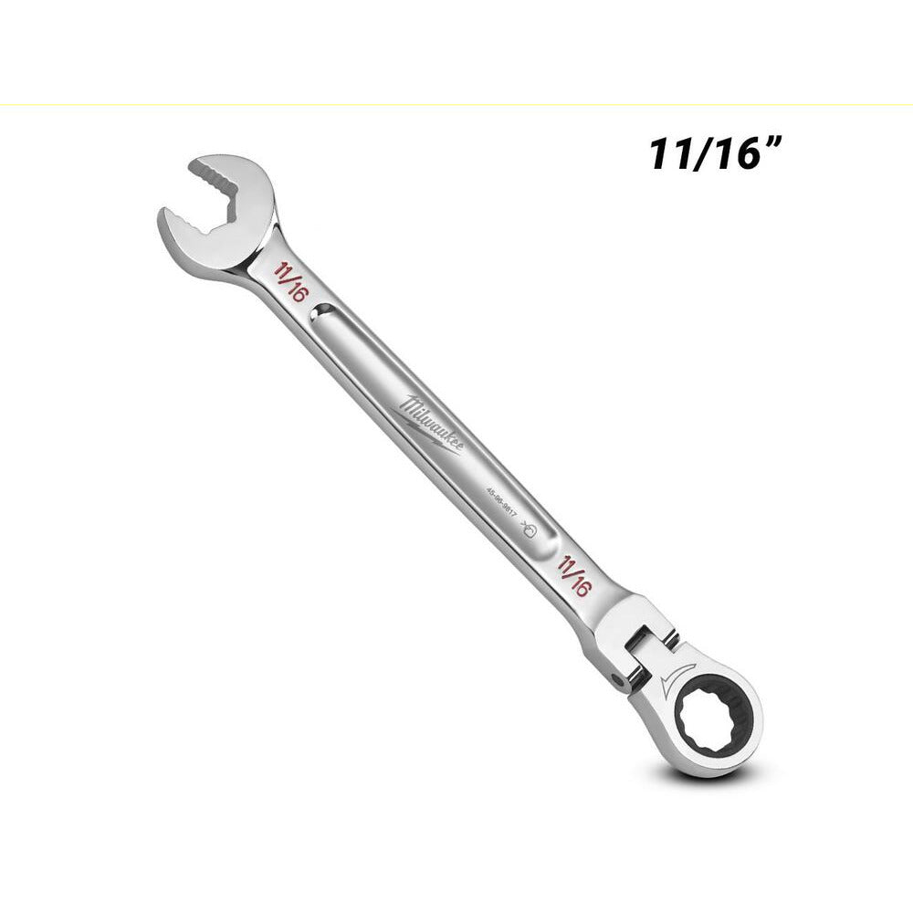 Milwaukee 45969817 11/16” SAE Flex Head Ratcheting Combination Wrench