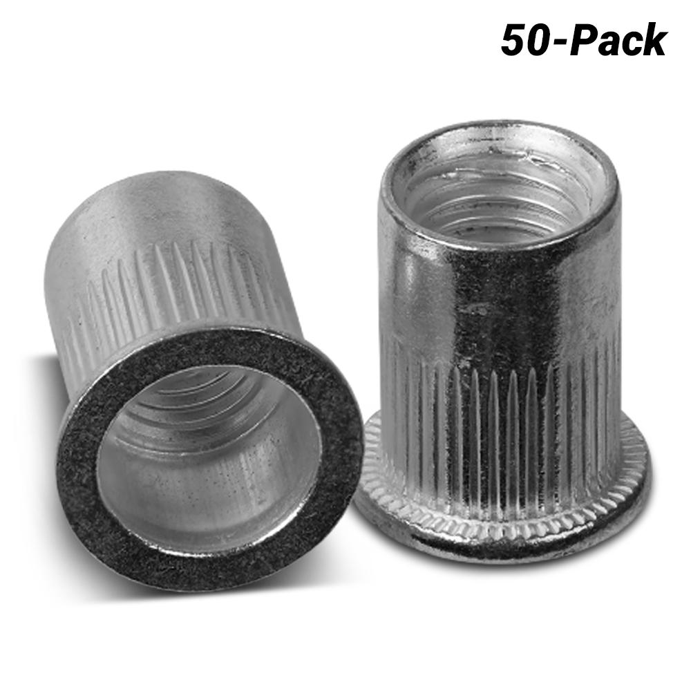 Apex NARLM10-HP 50-Pack M10 x 12 x 17.2mm Aluminium Rivet Nut Large Flange