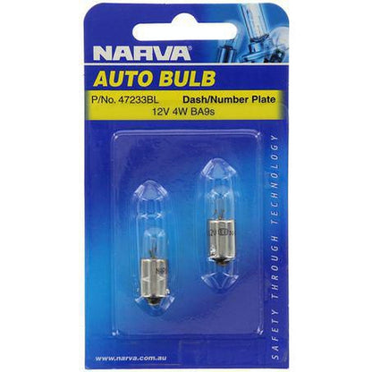 Narva T4W Bayonet BA9s Globe 12V 4W 47233BL