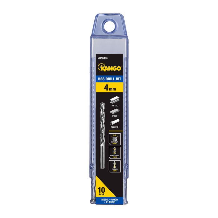 Kango 4mm HSS Drill Bit - 10 Pack