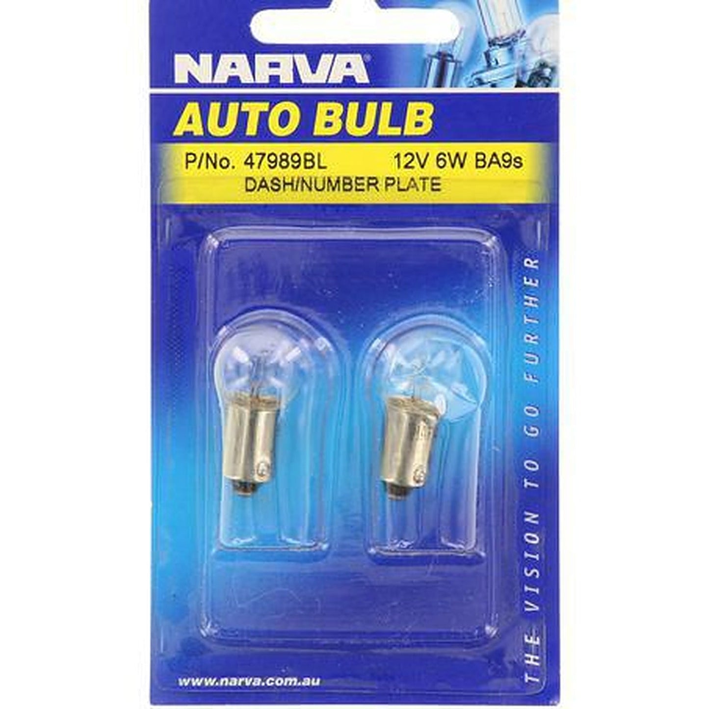 Narva Bayonet BA9s Globe 12V 6W 47989BL