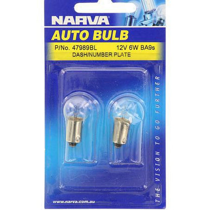 Narva Bayonet BA9s Globe 12V 6W 47989BL
