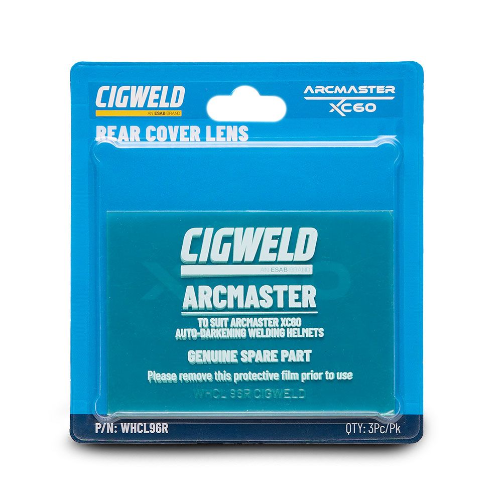 Cigweld WHCL96R 3-Pack Arcmaster XC60 Rear Cover Lens (Clear)