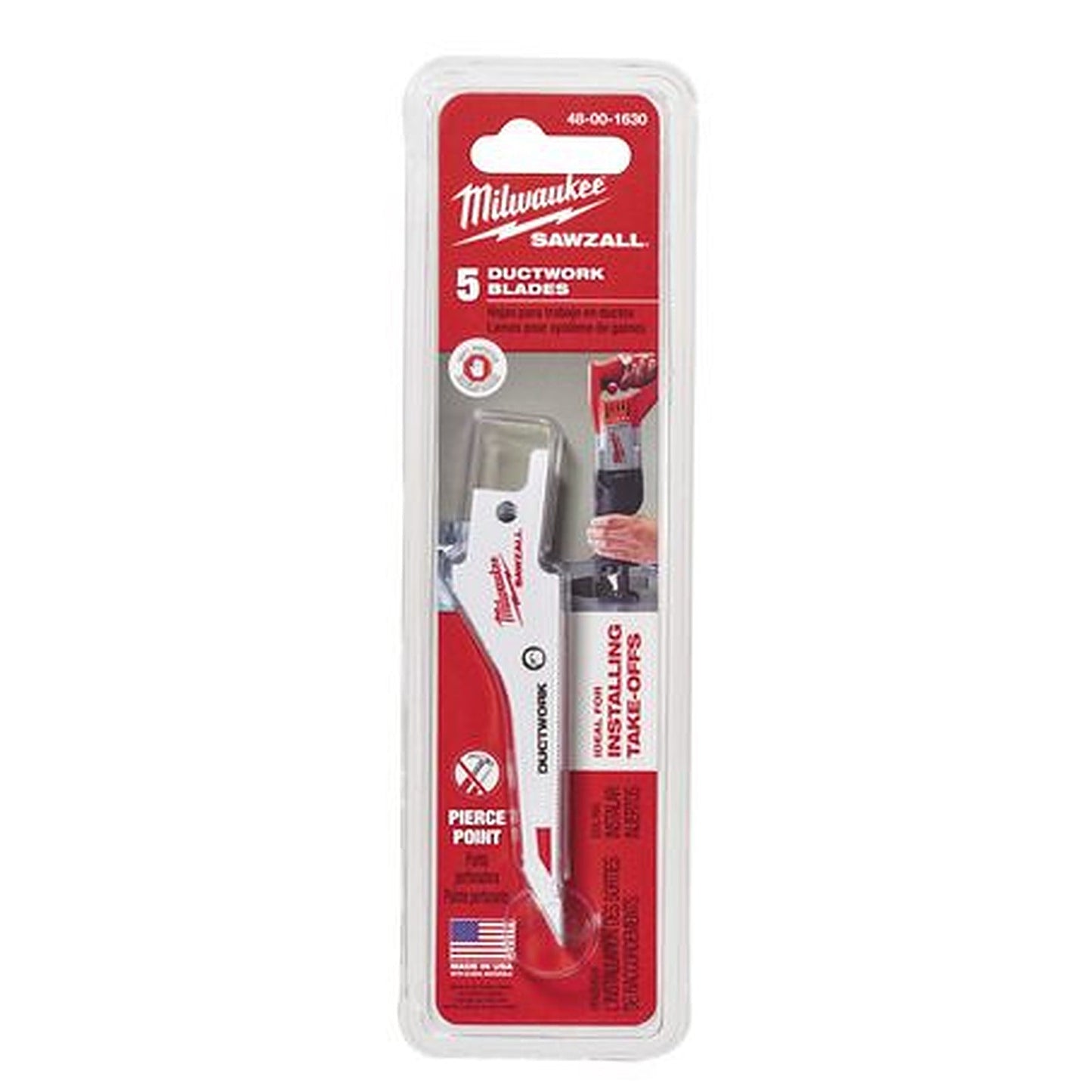 Milwaukee SAWZALL Ductwork Blade 85mm 30TPI — 5 Pack 48001630