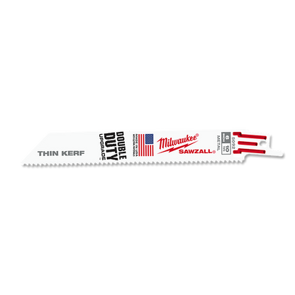 Milwaukee SAWZALL Thin Kerf Metal 150mm 6in 10TPI Blade 5 Pack 48005092