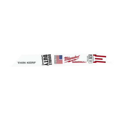 Milwaukee SAWZALL Thin Kerf Metal 150mm 6in 10TPI Blade 5 Pack 48005092