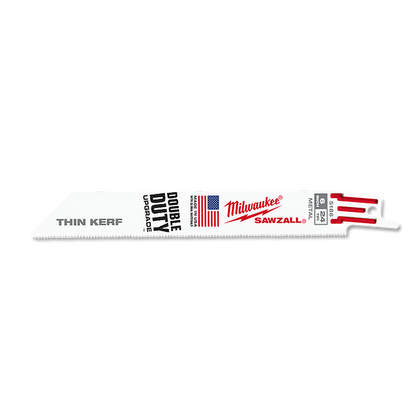 Milwaukee SAWZALL Thin Kerf Metal 150mm 6in 24TPI Blade 5 Pack 48005186