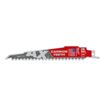 Milwaukee SAWZALL The AX with Carbide Teeth 150mm 6in 5TPI Blade 1Pk