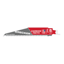 Milwaukee SAWZALL The WRECKER with Carbide Teeth 150mm 6in 6TPI Blade 1Pk