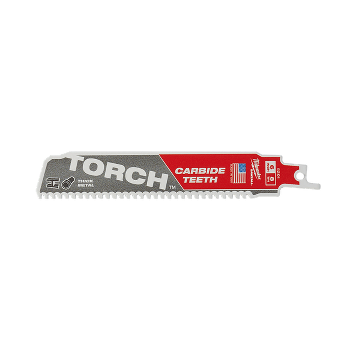 Milwaukee SAWZALL The TORCH with Carbide Teeth 150mm 6in 8TPI Blade 3Pk