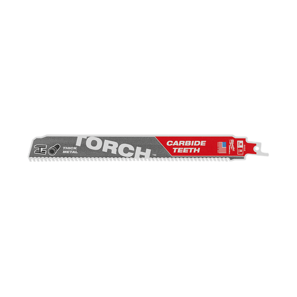 Milwaukee SAWZALL The TORCH with Carbide Teeth 230mm 9in 8TPI Blade 3Pk