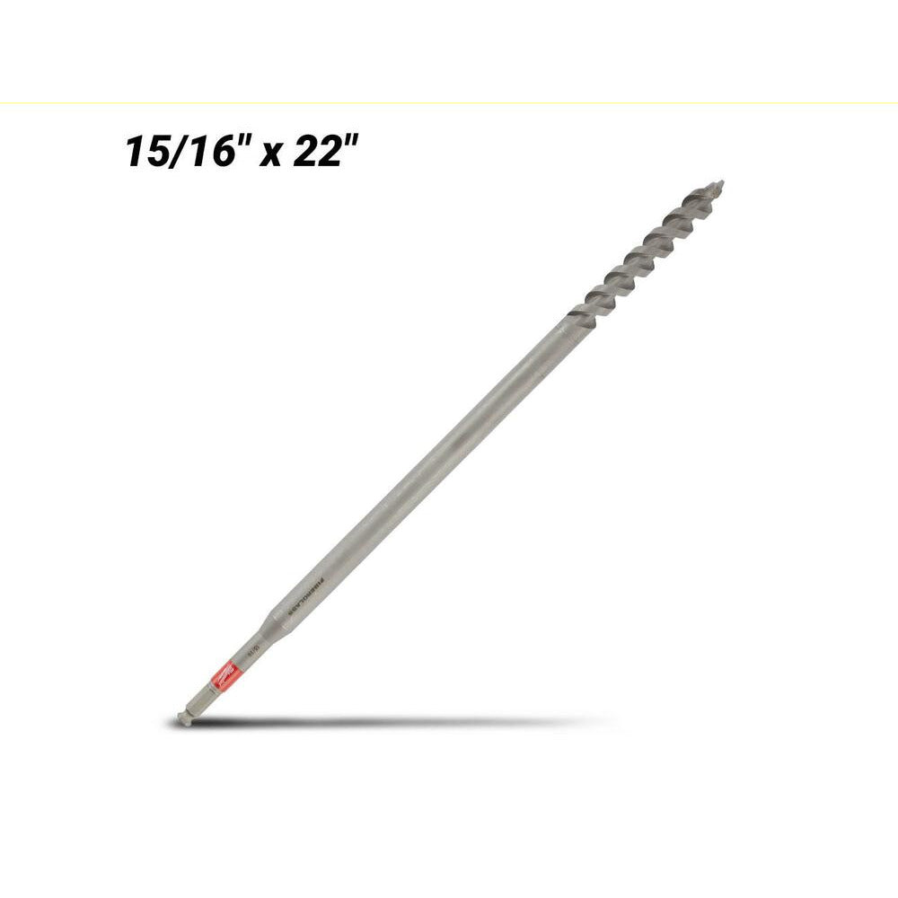 Milwaukee 48137809 15/16" x 22" SHOCKWAVE Impact Duty Lineman's Fiberglass Drill Bit