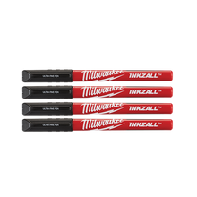 Milwaukee INKZALL Black Ultra Fine Point Pens 4 Pack 48223164