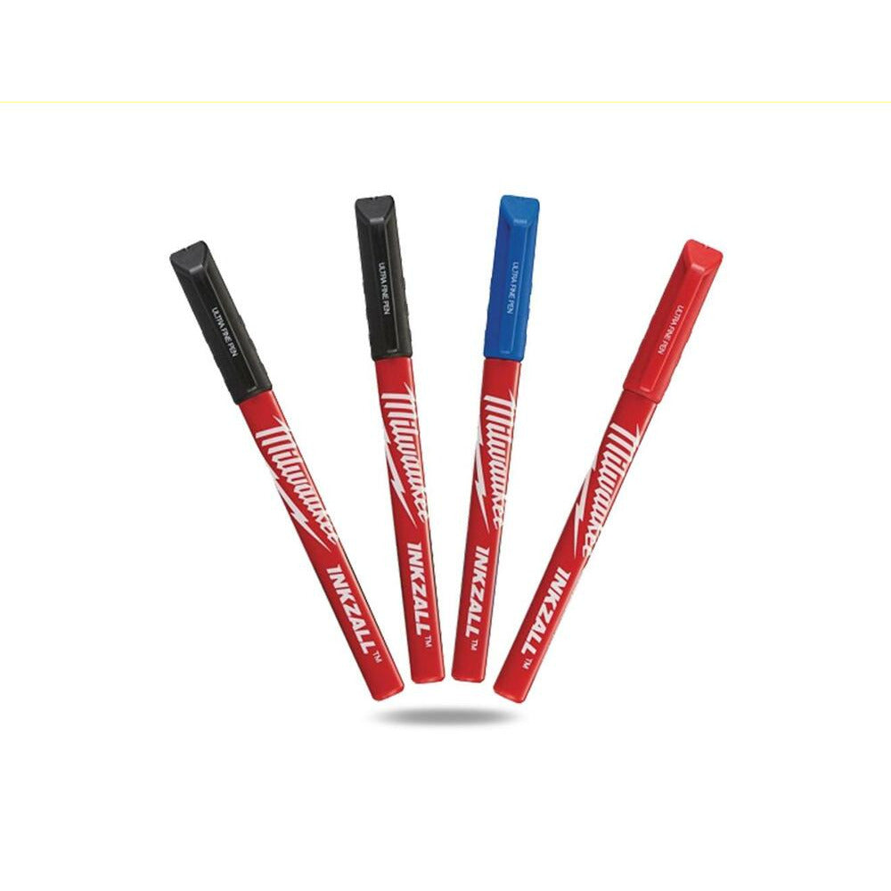 Milwaukee 48223165 4-Pack INKZALL™ Colour Ultra Fine Point Pens