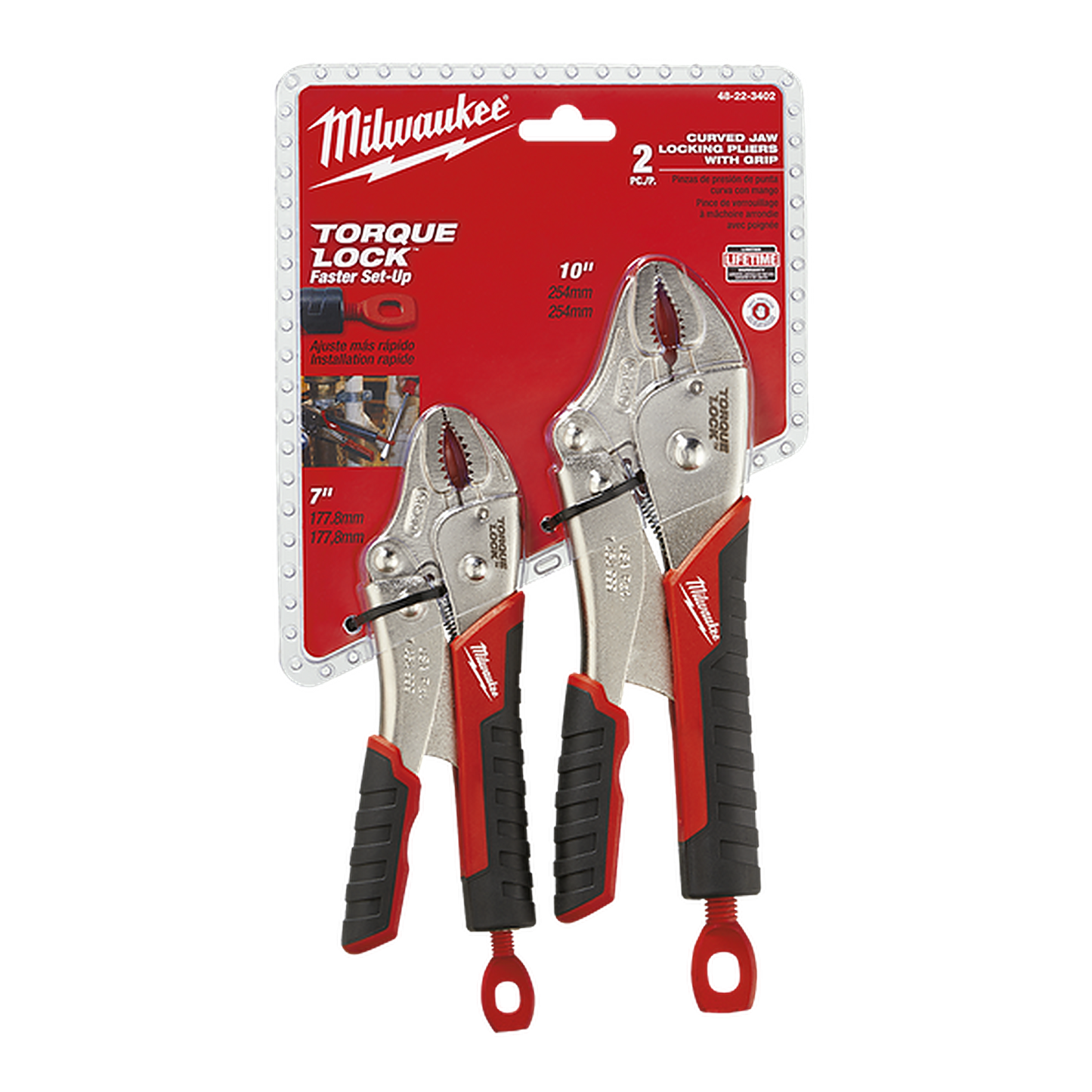 Milwaukee 254mm (10in) & 177mm (7in) TORQUE LOCK 2 Pack 48223402