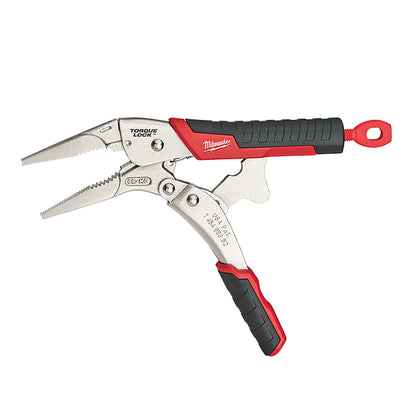 Milwaukee 228mm (9in) TORQUE LOCK Long Nose Locking Pliers with Durable Grip 48223409