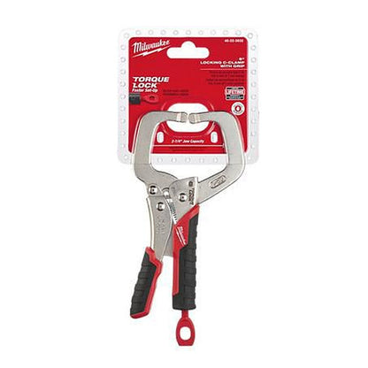 Milwaukee 152mm (6in) TORQUE LOCK C-Clamp Locking Pliers Regular Jaws with Durable Grip 48223632