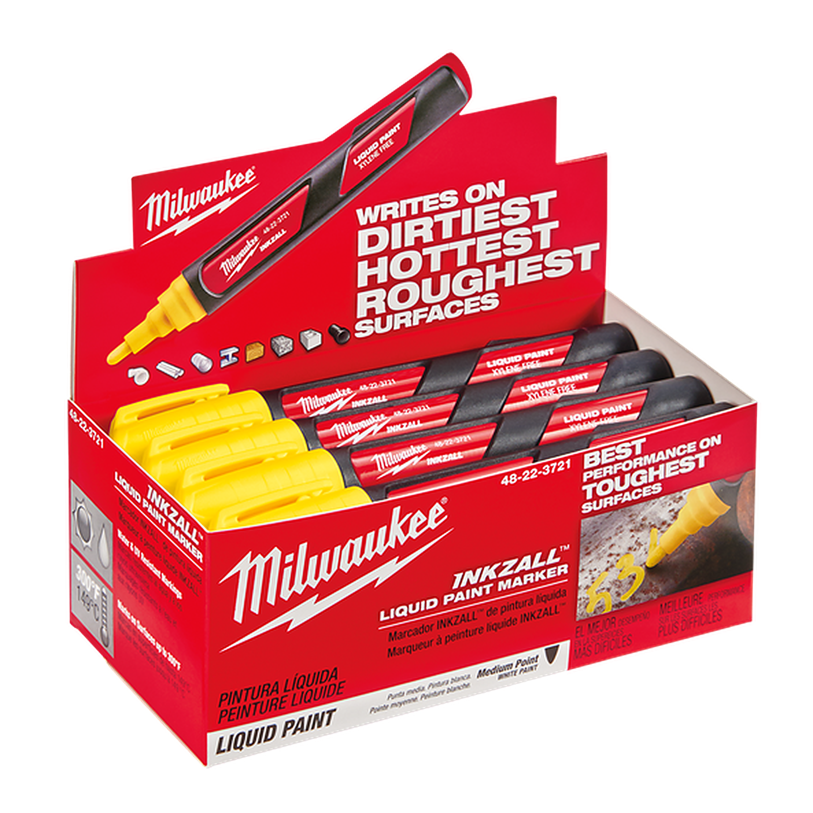 Milwaukee INKZALL Yellow Paint Marker (12 Pk)